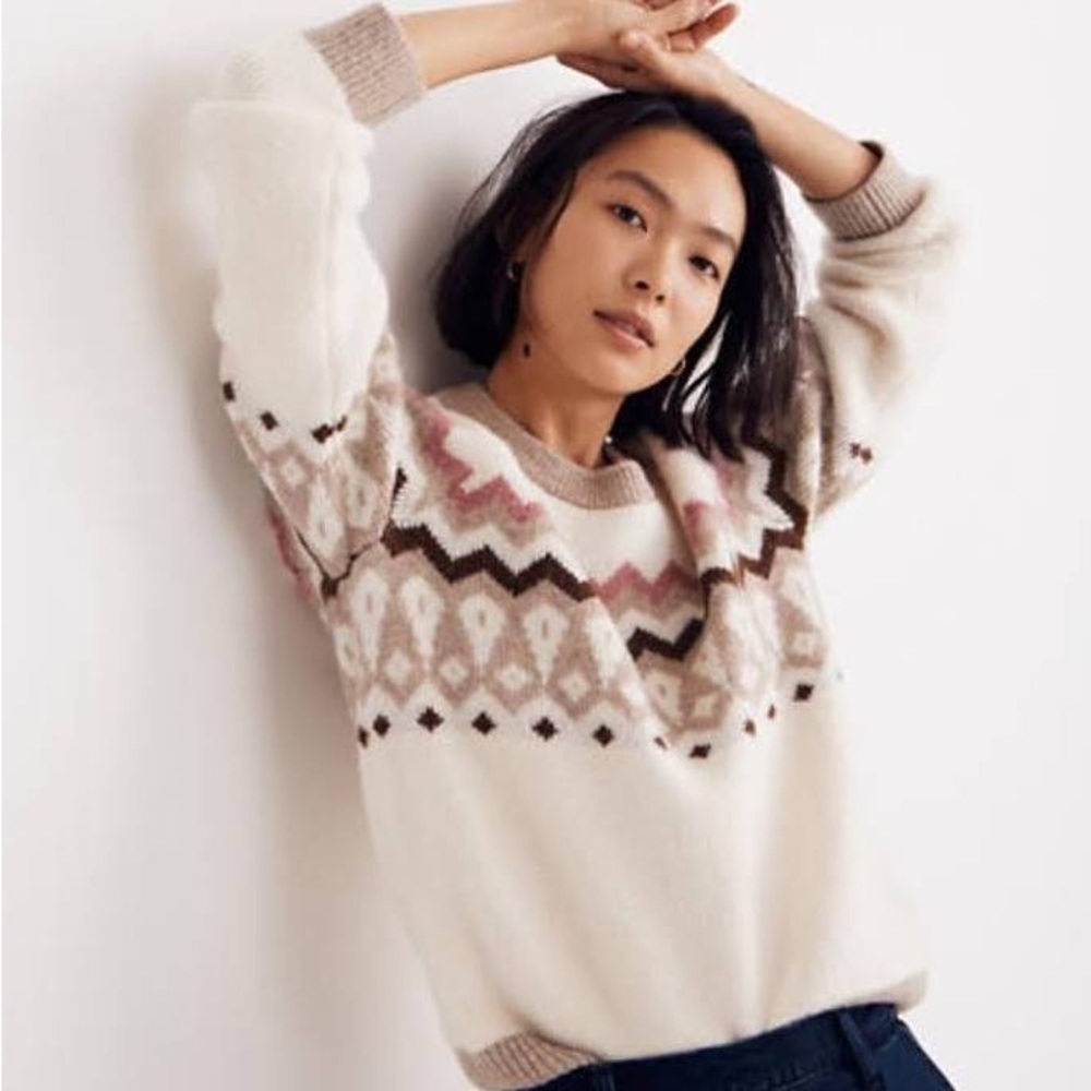 Madewell Fair Isle Markham Pullover Sweater